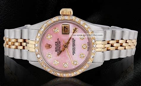 rolex damen rosa mit armband schwarz|rolex roségolden heute.